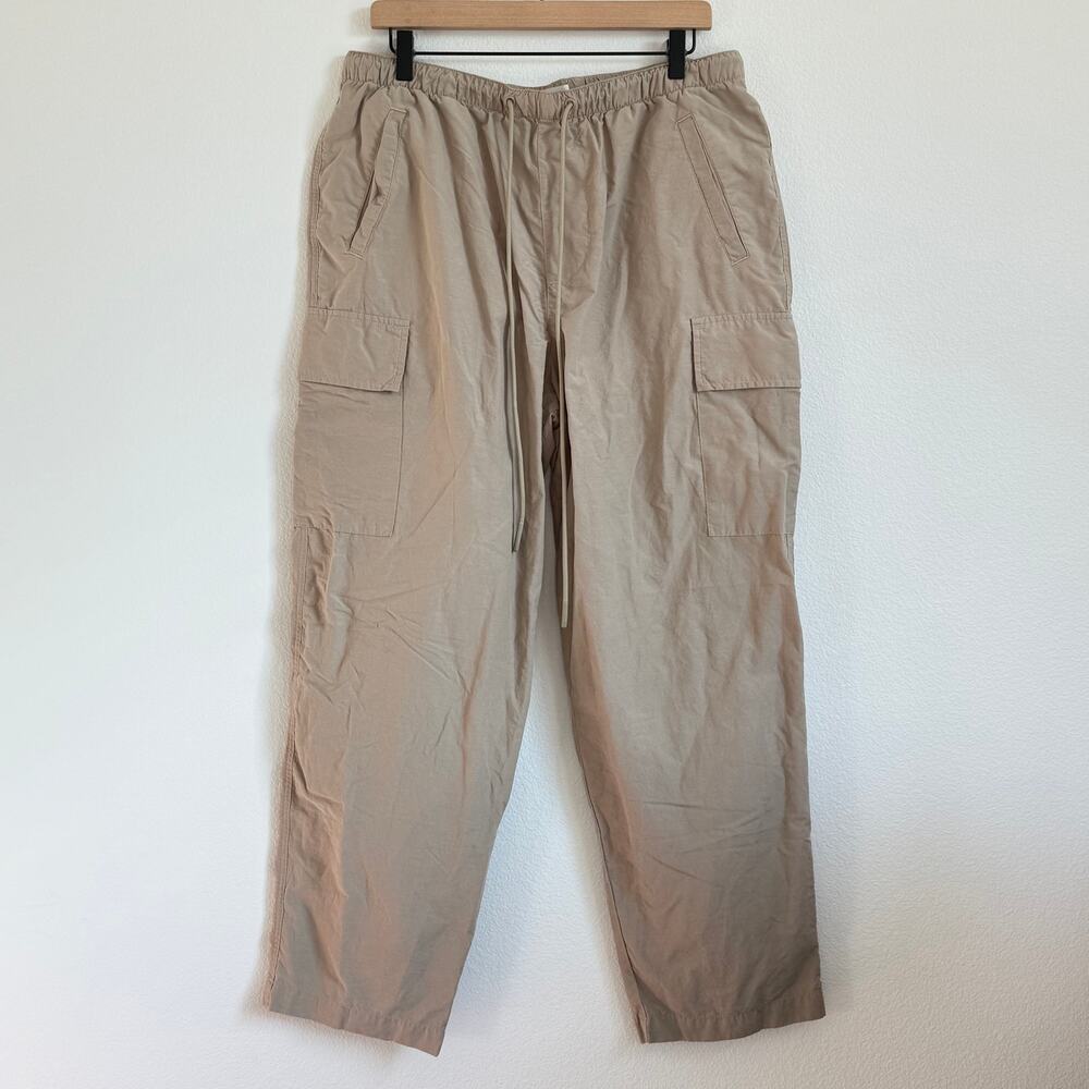 Standard Cloth Cargo Pants XL Tan Gorpcore Utility Straight Leg Drawstring Mens